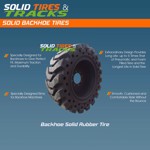 12.5x80-18 Backhoe Solid Rubber Tire for 4 Wheel Drive
