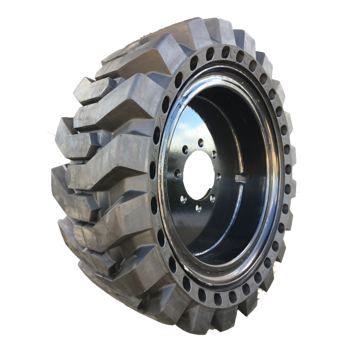 12-16.5 Solid Skid Steer Tires- Non Marking Grey