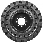 Set of 4, 12x16.5 Telehandler Solid Tires with 6 bolt Rims
